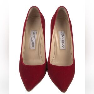Jimmy Choo Red Velvet Pumps